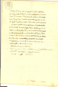 Documento originale, autentico 1859 MONTESCHENO VB Alessandro MINACCI vende selva 1