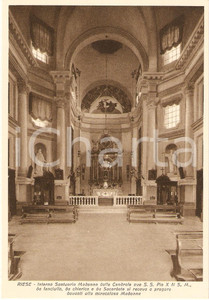 Cartolina originale da collezione 1935 RIESE PIO X (TV) Interno SANTUARIO MADONNA DELLE CENDROLE FG NV 1