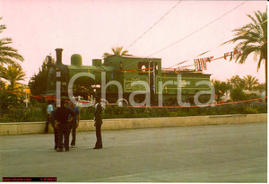 Fotografia d'epoca originale 1970 Iraqi steam locomotive, Real Photo Train 1