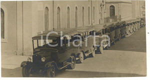 Fotografia d'epoca originale 1930 ROMA Autocolonna di camionette militari REAL PHOTO 1