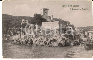 Cartolina originale da collezione 1915 ca LERICI SP Golfo della SPEZIA con SAN TERENZO e castello Cartolina FP 1