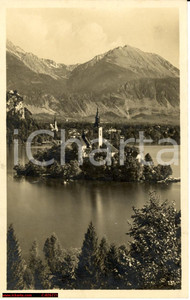 Cartolina originale da collezione 1930 BLED (SLO) Panorama del lago con monte BEGUNJSCICA *Cartolina postale FP VG 1