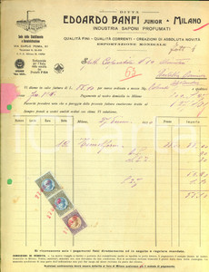 Documento originale, autentico 1930 MILANO Ditta Edoardo BANFI Junior  Saponi profumati Fattura intestata 1