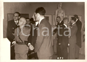 Fotografia d'epoca originale 1941 ROMA Il Re visita mostra d'arte Accademia Tedesca 1
