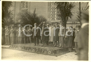 Fotografia d epoca originale 1930 CASERTA Giuseppe BOTTAI visita Accademia Aeronautica Fotografia 1