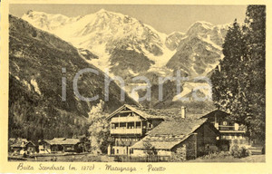 Cartolina originale da collezione 1947 MACUGNAGA (VB) Baita SCENDRATE in frazione PECETTO *Cartolina postale FP NV 1