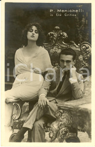 Cartolina originale da collezione 1920 ca Attori PINA MENICHELLI e LIVIO PAVANELLI in Età critica Cartolina FP NV 1