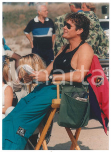 Fotografia d epoca originale 1995 ca USA  BAYWATCH TV Series  David HASSELHOFF sul set Foto 1 1