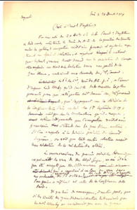 Autografo originale 1919 PARIS Influenze europee su SIRIA e PALESTINA Autografo Philippe BERTHELOT 1