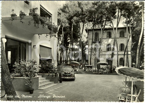 Cartolina originale da collezione 1956 FORTE DEI MARMI (LU) Veduta dell' ALBERGO PRINCIPE *Cartolina ANIMATA FG VG 1