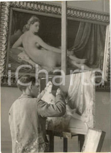 1956 PARIS LOUVRE Jean-Claude GUIDOU copie Ingres à quinze ans *Photo 13x18