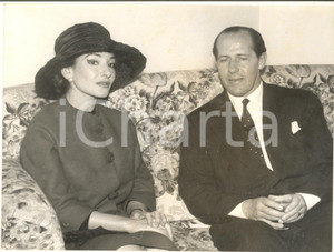 1959 HAMBURG Maria CALLAS con il console italiano Emilio GUIDOTTI *Foto 21x16 cm