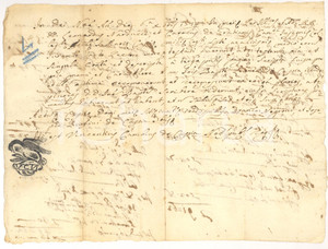 Documento originale, autentico 1734 CASCIA PG Grafia autentica G. Battista LEONETTI 1