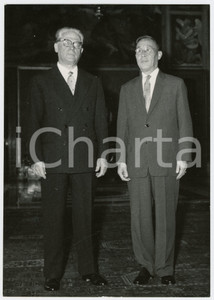 1957 ROMA Giovanni GRONCHI e Young KEE KIM ambasciatore della Corea del Sud