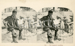 1910 ca CANADA Un trappeur canadien - Canadian trapper - Postcard FP NV  Cartolina postale d'epoca, non viaggiata.CONDIZIONI: FFORMATO: FP    originale e autentica 1