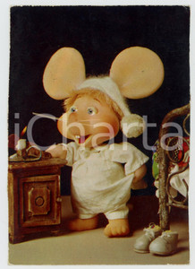 Cartolina originale da collezione 1978 TOPO GIGIO indossa il pigiama e spegne candela Cartolina DANNEGGIATA FG NV 1