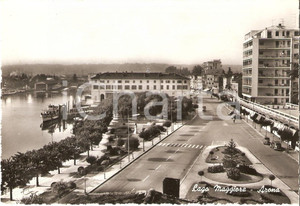Cartolina originale da collezione 1965 ca ARONA VB Panorama con Lago Maggiore Cartolina FG VG 1