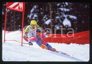 35mm vintage slide* 1989 VAIL Mondiali SCI ALPINO - Hubert STROLZ nel SUPER G