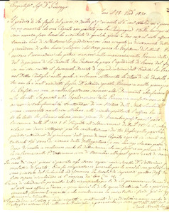 Manoscritto, lettera originale 1831 MILANO Carlo KRENTZLIN SOLIVETTA su Antonio CALVI facoltoso e riputato 1