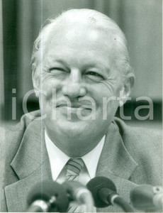 Fotografia d epoca originale 1987 BONN DE Ministro delle Finanze Gerhard STOLTENBERG Fotografia 1