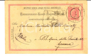 Autografo originale 1901 TRIESTE Conte Alessandro MINIATI alla madre Augusta PLATTIS Autografo FP VG 1