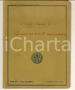 Oggetto da collezione cartaceo 1922 SIENA S. MARTINO Quaderno Giuseppe MAFFEI  Computisteria 42 pp. 1