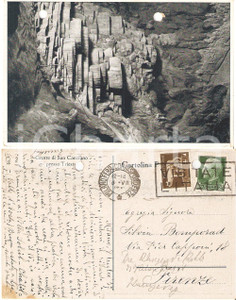 Cartolina originale da collezione 1937 TRIESTE Grotte di San Canziano *Cartolina a Silvia BEMPORAD 1