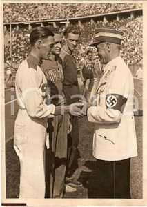 Fotografia d epoca originale 1942 BERLIN OLIMPIADI Finlandese Nils NICKLEN vince gara di salto in alto Foto 1