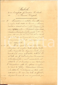Manoscritto, lettera originale 1890 ca PACENTRO AQ Usufrutto Francesco PIETROPAOLI 1