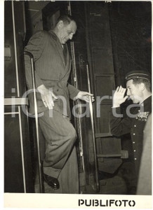 1954 ROMA Arrivo di re Federico IX di Danimarca alla Stazione Termini *Foto 