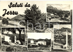 Cartolina originale da collezione 1965 JERZU (OG) Vedutine del paese Cantina Sociale FG 1