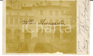 Fotografia d'epoca originale 1907 VICO CANAVESE (TO) Veduta di VILLA RICCARDI *Fotografia FP NV 1