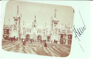 Cartolina originale da collezione 1906 EXPO MILANO Padiglione d'ingresso - Arch. LOCATI *RARA FP VG 1