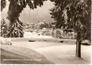 Cartolina originale da collezione 1962 BOSCOCHIESANUOVA VR SCORCIO PANORAMICO Cartolina FG VG 1
