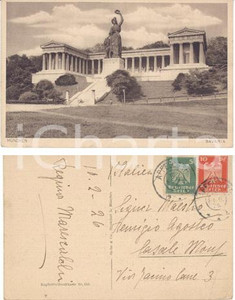 Autografo originale 1926 MUNCHEN (D) Cartolina scrittrice Regina MARESCALCHI BAUR *Autografo FP VG 1