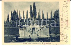 Autografo originale 1906 OLGIATE MOLGORA (LC) Villa SALA *Cartolina nobile GAVOTTI al barone SCOLA 1