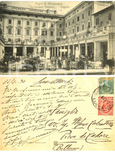 Cartolina originale da collezione 1920 MONTECATINI PT Locanda maggiore Cartolina all ing. Stefano CALCATERRA 1