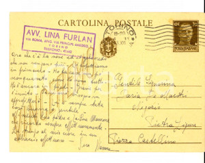 Cartolina originale da collezione 1943 WW2 TORINO La cittÃ  Ã¨ deserta, sono sfollati al 90 per cento per le bombe 1