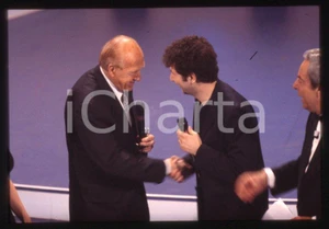 Fotografia d epoca originale Raimondo VIANELLO Fabio FAZIO  Premio TV 1998 35 mm vintage slide 2 1
