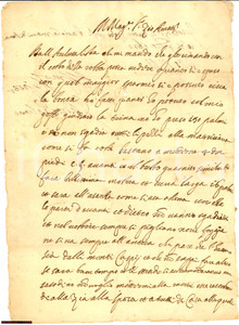 Manoscritto, lettera originale 1620 POGGIO CATINO fornitura tessuti abbigliamento 1