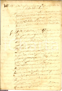 Documento originale, autentico 1661 BRESCIA Alessandro UGONI vende censo a monache S. GIACOMO Manoscritto 1