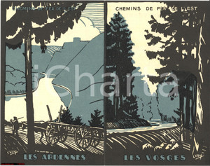 Materiale pubblicitario d’epoca 1935 FRANCE CHEMINS DE FER DE L'EST dÃ©pliant 1