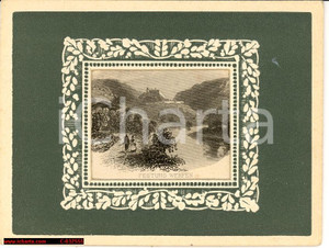 Stampa, bozzetto originale 1850(?) Festung Hohenwerfen - lito in passepartout 1