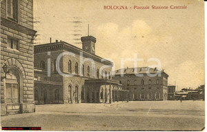 Cartolina originale da collezione 1921 BOLOGNA Piazzale della Stazione Centrale FP VG 1