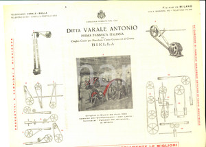 Materiale pubblicitario d’epoca 1930 ca BIELLA Fabbrica Antonio VARALE cinghie cuoio *Lettera PUBBLICITARIA 1