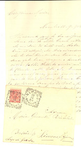Manoscritto, lettera originale 1904 NEMBRO BG Nunzia RICHELMI alla figlia Maria GERARDI  Polenta e uccellini 1