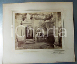 Fotografia d'epoca originale 1888 WARTBURG CASTLE - EISENACH (D) Ingresso con cavaliere *Foto JAGEMANN 45x38 1