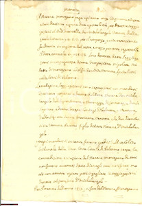 Documento originale, autentico 1790 ca PALERMO Causa della baronessa Margherita VENTURA per i propri crediti 1