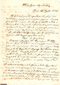 Manoscritto, lettera originale 1876 OSIMO (AN) Rendite Cappellania Erasmo BONANOTTE 1