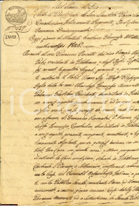 Manoscritto, lettera originale 1826 FILOTTRANO (AN) Casa a Domenico BERNABEI contadino 1